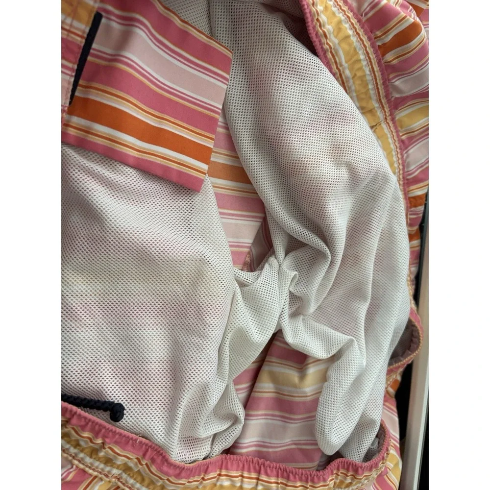 Vineyard Vines Swim Shorts Trunks 2XL XXL Striped Pink Orange Lined Beach Pocket